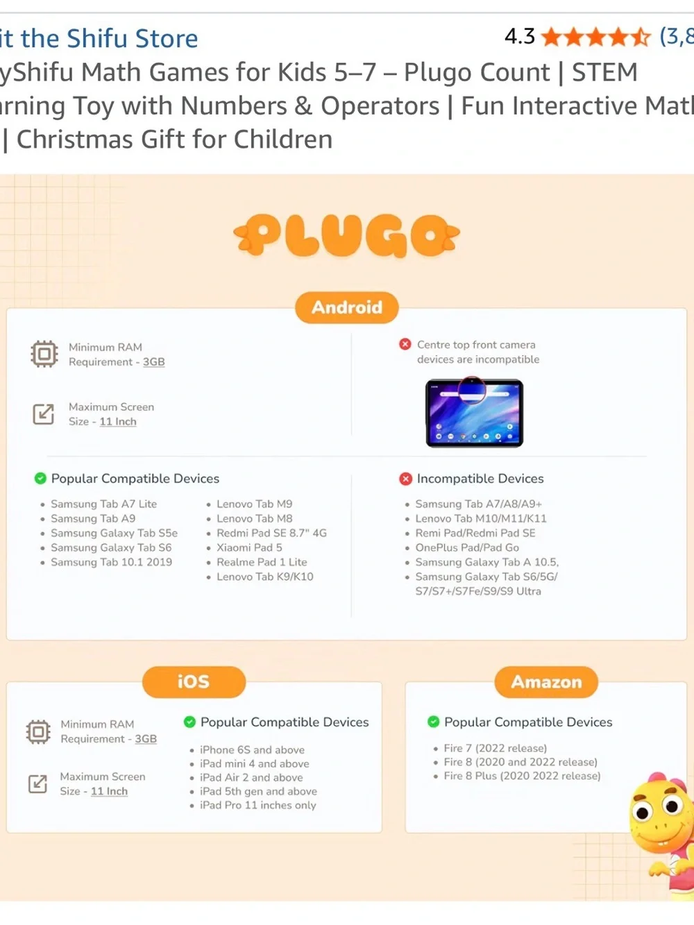 Plugo Kids Gamepad & Learning Kit Set - Blue